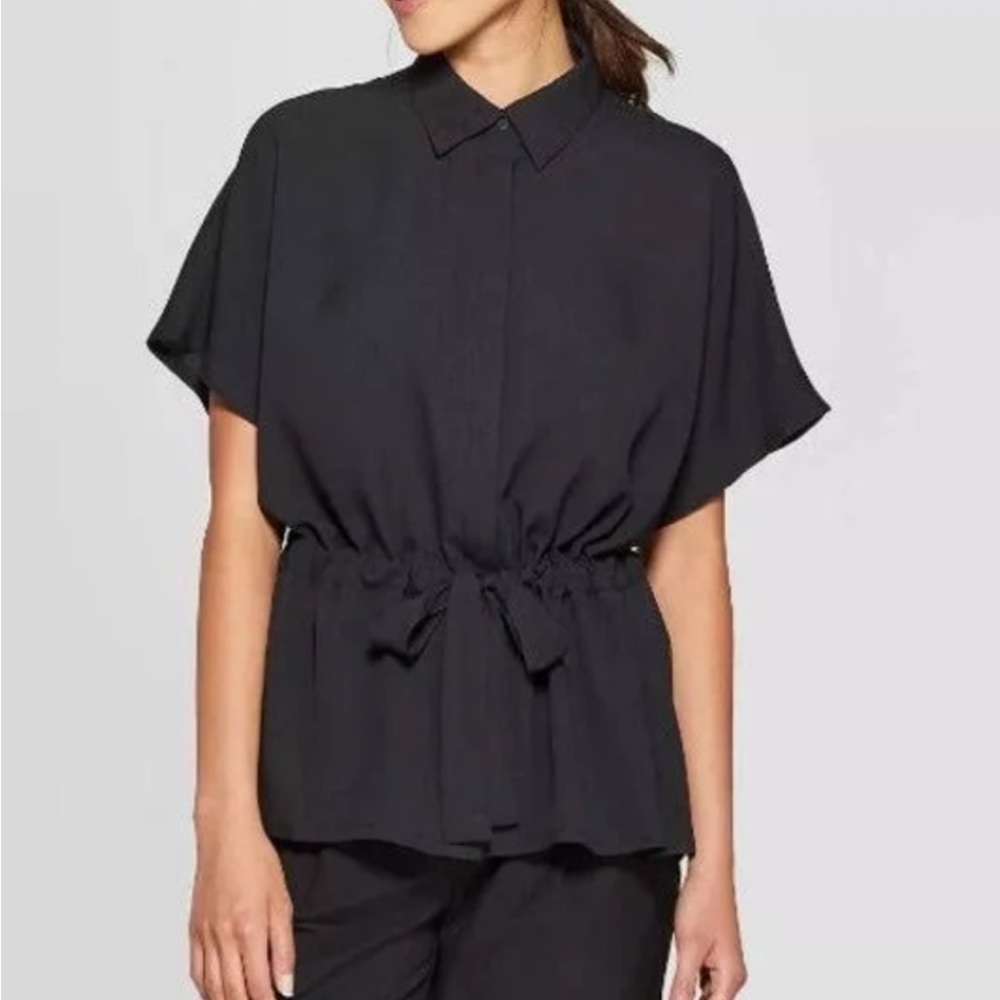 5 for $45 Prologue Black Short Sleeve Blouse